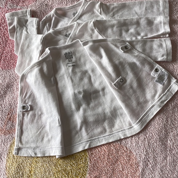 Essential newborn kimono-style shirts - Picture 4 of 8